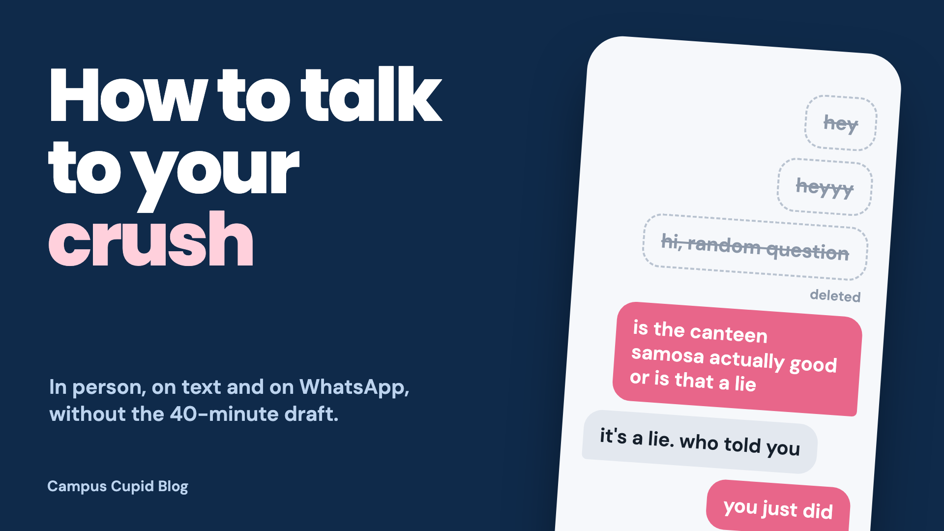 How to Talk to Your Crush: In Person, on Text and on WhatsApp